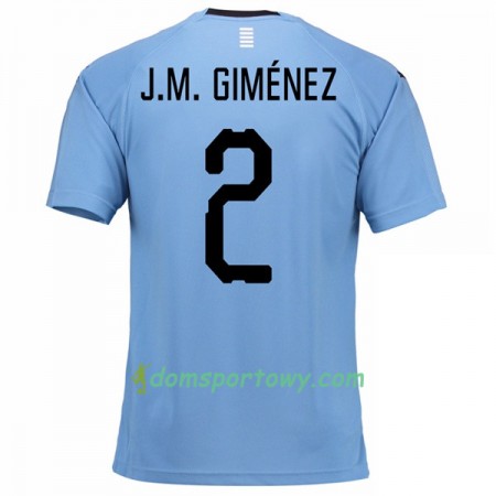 Koszulka Urugwaj J.M.Gimenez 2 Domowe Koszulki Piłkarskie Mistrzostwa Świata 2018